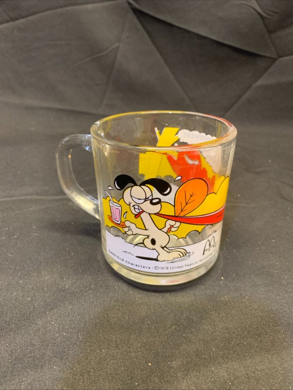 1978 McDonalds Garfield/Odi Glass Coffee Mug Jim Davis